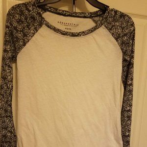 Aeropostale Floral Raglan Tee